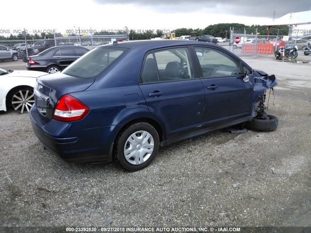 3N1BC1AP8AL368628 - 2010 NISSAN VERSA S/SL BLUE photo 4