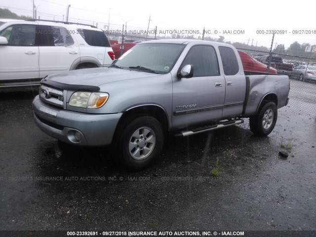 5TBRT34135S459085 - 2005 TOYOTA TUNDRA ACCESS CAB SR5 SILVER photo 2
