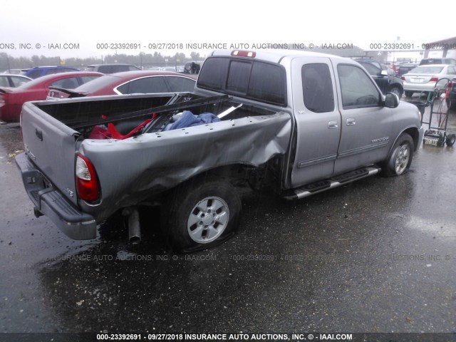 5TBRT34135S459085 - 2005 TOYOTA TUNDRA ACCESS CAB SR5 SILVER photo 4