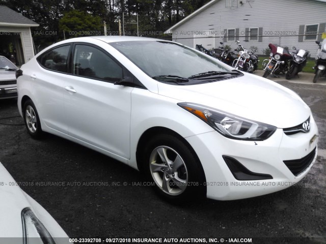 5NPDH4AE4FH627954 - 2015 HYUNDAI ELANTRA SE/SPORT/LIMITED WHITE photo 1