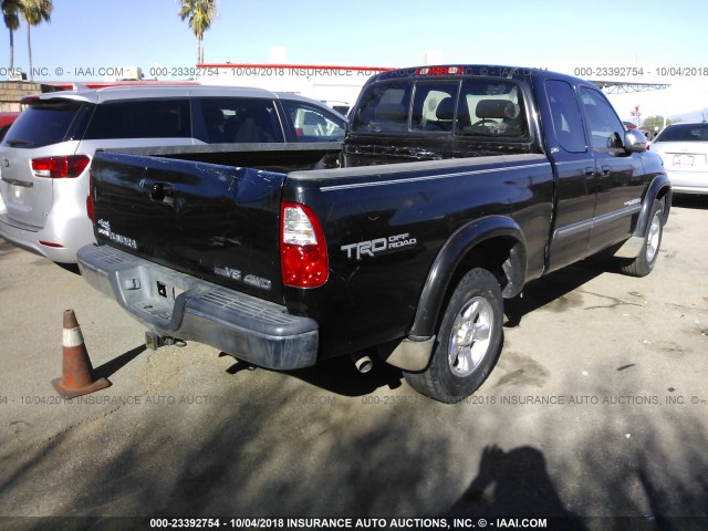 5TBBT441X6S480539 - 2006 TOYOTA TUNDRA ACCESS CAB SR5 BLACK photo 4