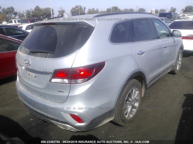 KM8SMDHF7JU272273 - 2018 HYUNDAI SANTA FE SE SILVER photo 4