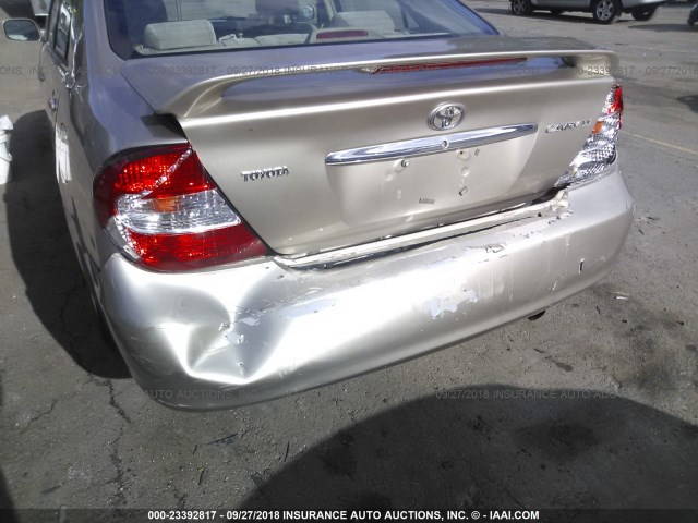 4T1BE32K94U278318 - 2004 TOYOTA CAMRY LE/XLE/SE Champagne photo 6