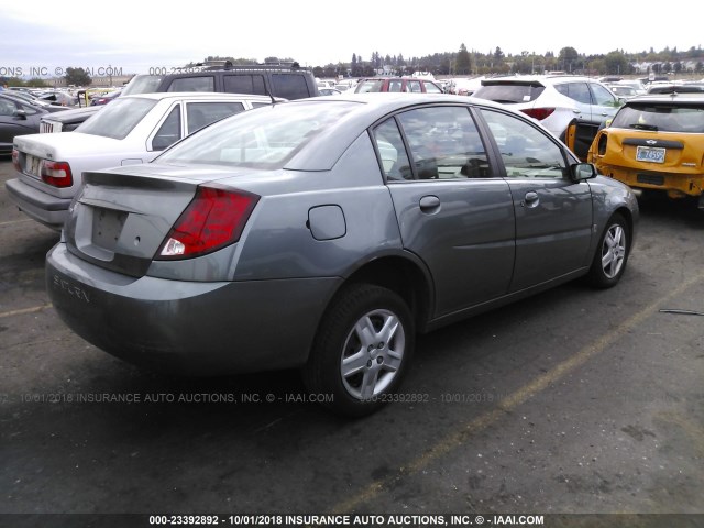 1G8AJ55F47Z205106 - 2007 SATURN ION LEVEL 2 GRAY photo 4