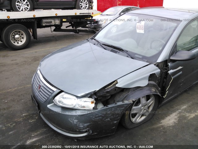 1G8AJ55F47Z205106 - 2007 SATURN ION LEVEL 2 GRAY photo 6