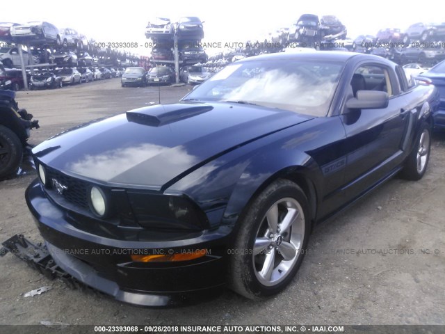 1ZVHT82H875274326 - 2007 FORD MUSTANG GT BLACK photo 2