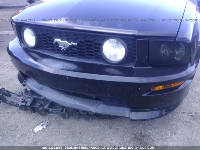 1ZVHT82H875274326 - 2007 FORD MUSTANG GT BLACK photo 6