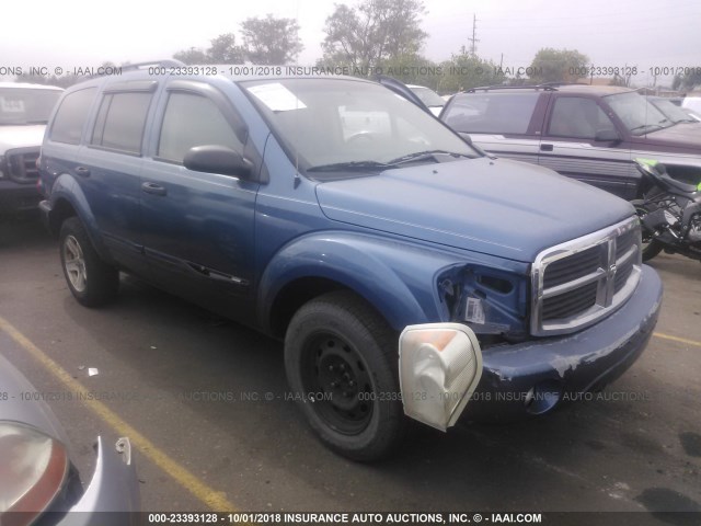 1D4HB48N45F542293 - 2005 DODGE DURANGO SLT BLUE photo 1