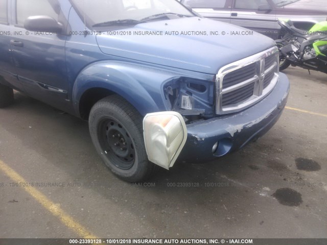 1D4HB48N45F542293 - 2005 DODGE DURANGO SLT BLUE photo 6