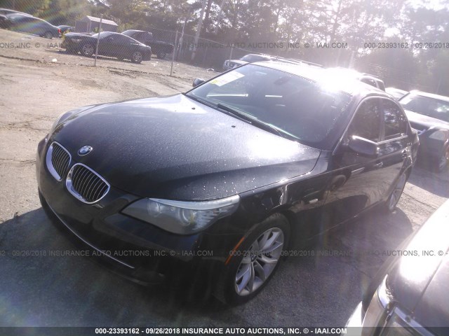 WBANW53598CT54986 - 2008 BMW 550 BLACK photo 2
