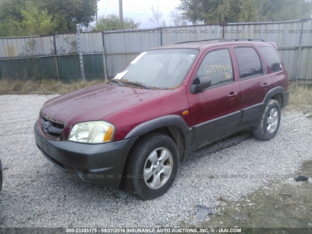 4F2CZ96154KM26123 - 2004 MAZDA TRIBUTE ES BURGUNDY photo 2