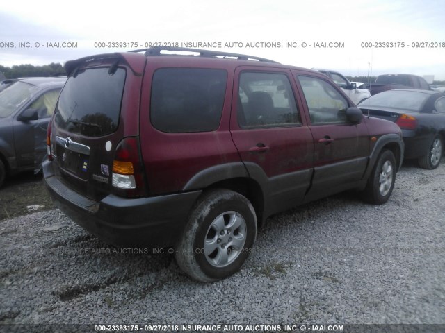4F2CZ96154KM26123 - 2004 MAZDA TRIBUTE ES 勃艮第红 照片 4