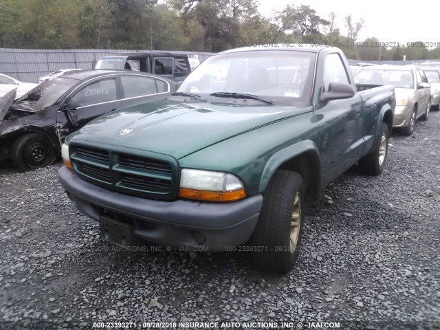 1D7FL16X93S278177 - 2003 DODGE DAKOTA SXT GREEN photo 2