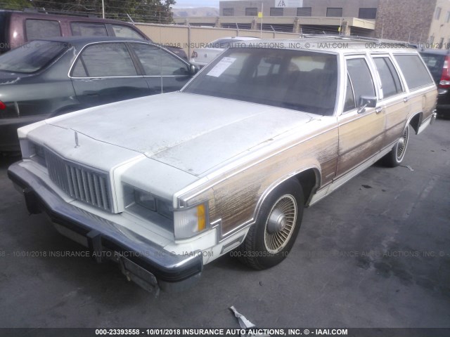 1MEBP94F2DZ681222 - 1983 MERCURY MARQUIS COLONY PARK WHITE photo 2