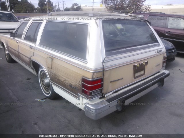 1MEBP94F2DZ681222 - 1983 MERCURY MARQUIS COLONY PARK WHITE photo 3