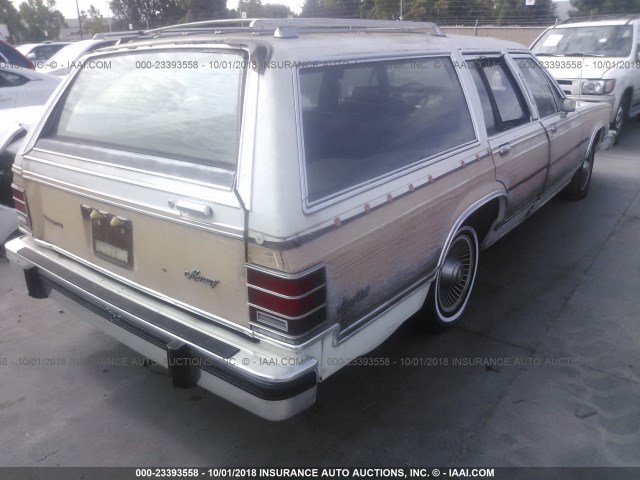 1MEBP94F2DZ681222 - 1983 MERCURY MARQUIS COLONY PARK WHITE photo 4