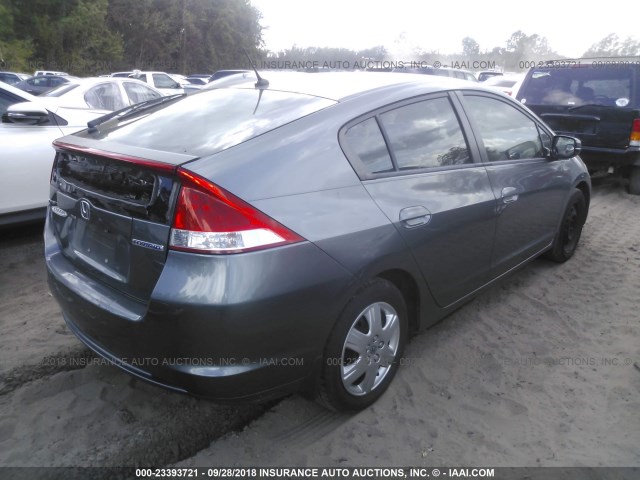 JHMZE2H50BS012871 - 2011 HONDA INSIGHT LX GRAY photo 4