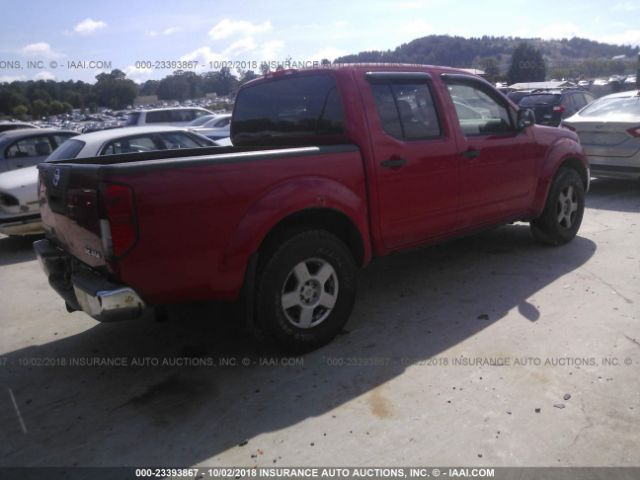 1N6AD07W95C449523 - 2005 NISSAN FRONTIER CREW CAB LE/SE/OFF ROAD RED photo 4