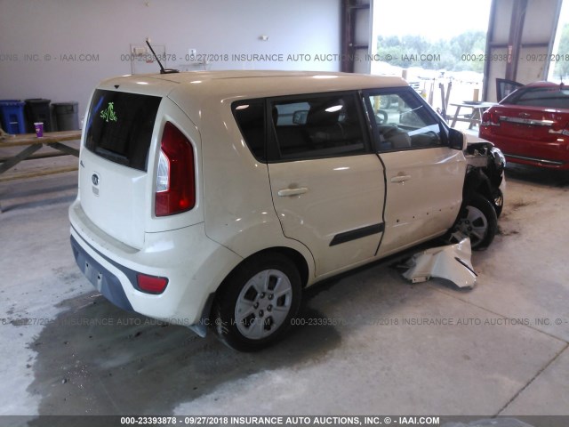 KNDJT2A54D7772628 - 2013 KIA SOUL CREAM photo 4