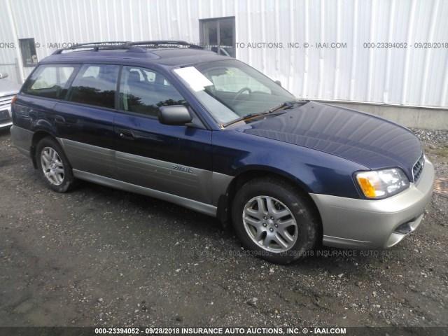 4S3BH675046633946 - 2004 SUBARU LEGACY OUTBACK AWP BLUE photo 1