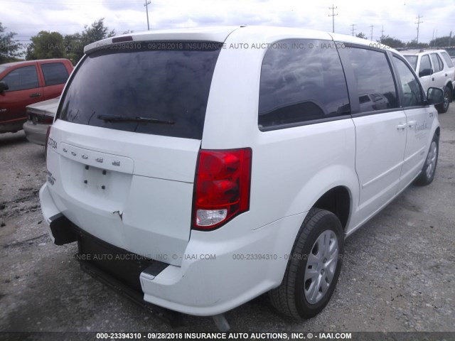 2C4RDGBG8ER309596 - 2014 DODGE GRAND CARAVAN SE WHITE photo 4