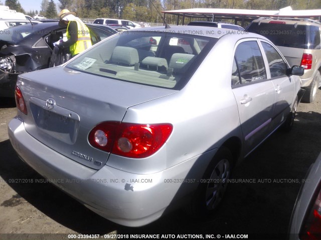 1NXBR32E76Z658503 - 2006 TOYOTA COROLLA CE/LE/S SILVER photo 4