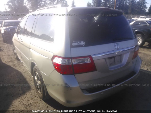 5FNRL38845B097531 - 2005 HONDA ODYSSEY TOURING SILVER photo 3