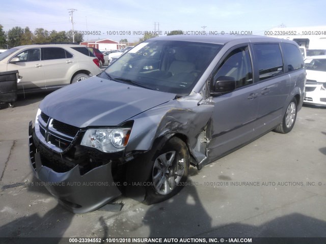 2C4RDGBG0ER350093 - 2014 DODGE GRAND CARAVAN SE SILVER photo 2