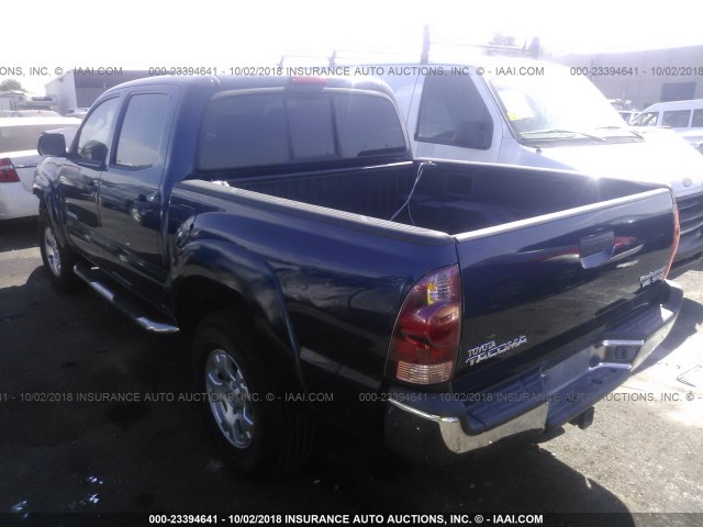 3TMJU62N95M007313 - 2005 TOYOTA TACOMA DOUBLE CAB PRERUNNER BLUE photo 3