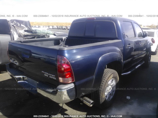 3TMJU62N95M007313 - 2005 TOYOTA TACOMA DOUBLE CAB PRERUNNER BLUE photo 4