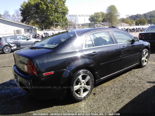 1G1ZC5E1XBF255969 - 2011 CHEVROLET MALIBU 1LT BLACK photo 4