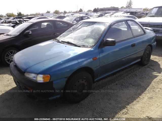 JF1GM4252VH400563 - 1997 SUBARU IMPREZA BRIGHTON BLUE photo 2