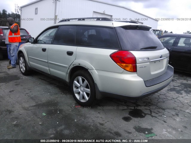 4S4BP61C367344305 - 2006 SUBARU LEGACY OUTBACK 2.5I Champagne photo 3