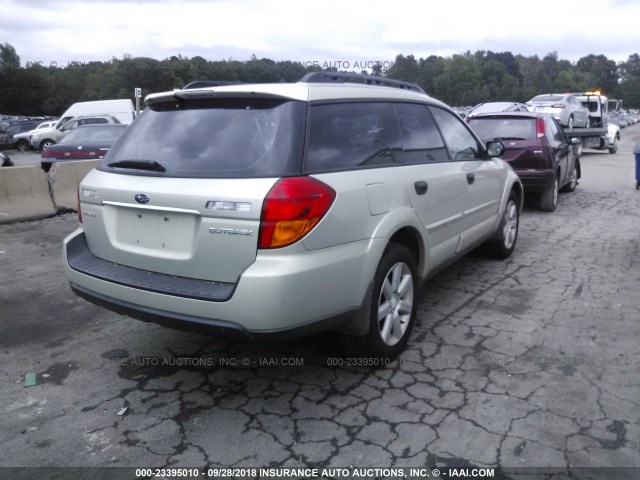 4S4BP61C367344305 - 2006 SUBARU LEGACY OUTBACK 2.5I Champagne photo 4