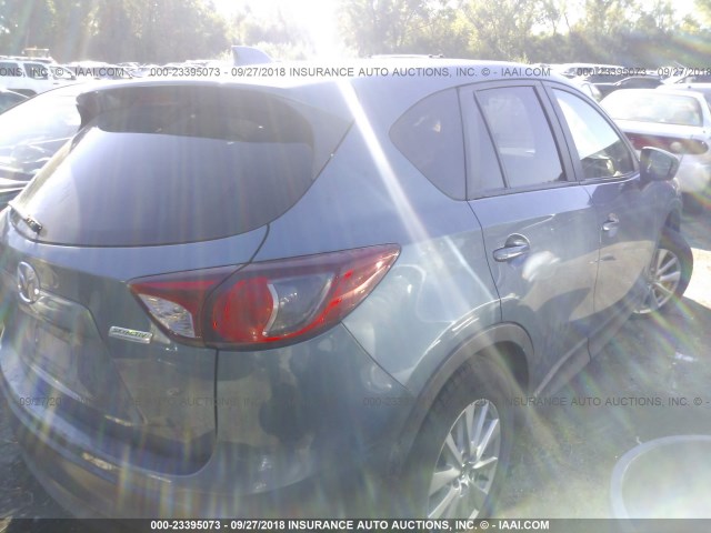 JM3KE4CY8F0442012 - 2015 MAZDA CX-5 TOURING BLUE photo 4