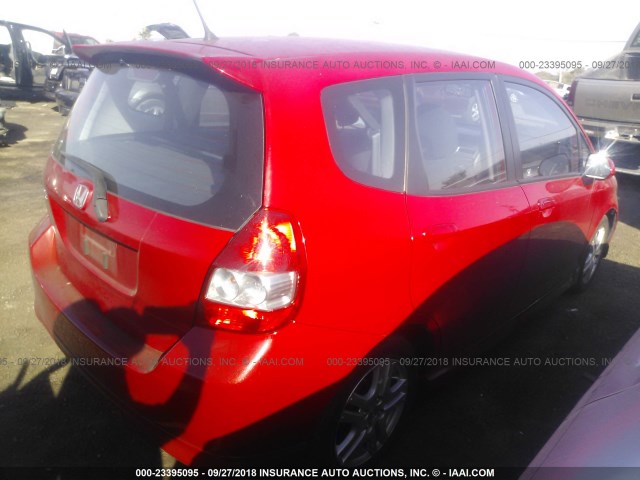 JHMGD37677S046971 - 2007 HONDA FIT S 红色 照片 4