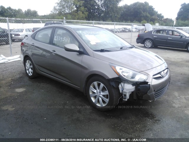 KMHCU4AE0CU244954 - 2012 HYUNDAI ACCENT GLS/GS/SE BROWN photo 1