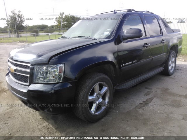 3GNEC12087G158356 - 2007 CHEVROLET AVALANCHE C1500 BLACK photo 2