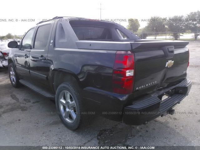 3GNEC12087G158356 - 2007 CHEVROLET AVALANCHE C1500 BLACK photo 3