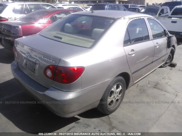 1NXBR32E43Z082882 - 2003 TOYOTA COROLLA CE/LE/S BEIGE photo 4