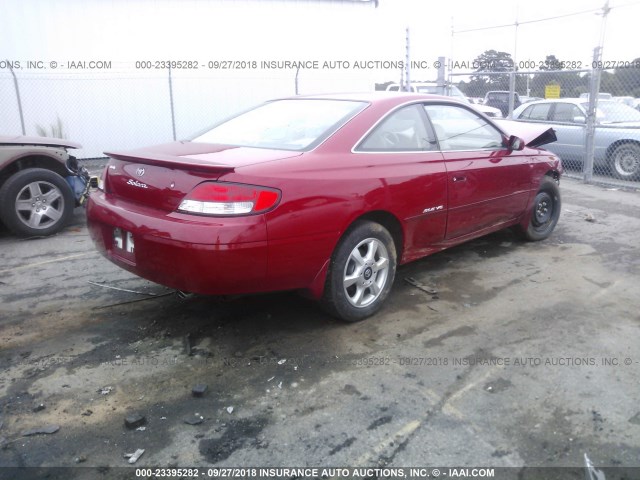 2T1CF28PX1C488860 - 2001 TOYOTA CAMRY SOLARA SE/SLE წითელი ფოტო 4