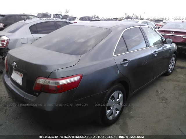 4T4BE46K38R022722 - 2008 TOYOTA CAMRY CE/LE/XLE/SE GRAY photo 4