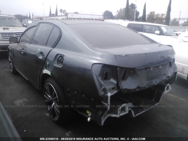 JTHBH96S065029443 - 2006 LEXUS GS GENERATION 200 300 GRAY photo 3