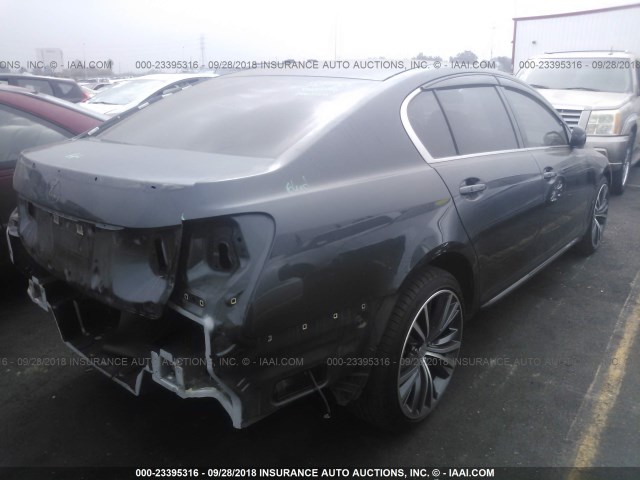 JTHBH96S065029443 - 2006 LEXUS GS GENERATION 200 300 GRAY photo 4