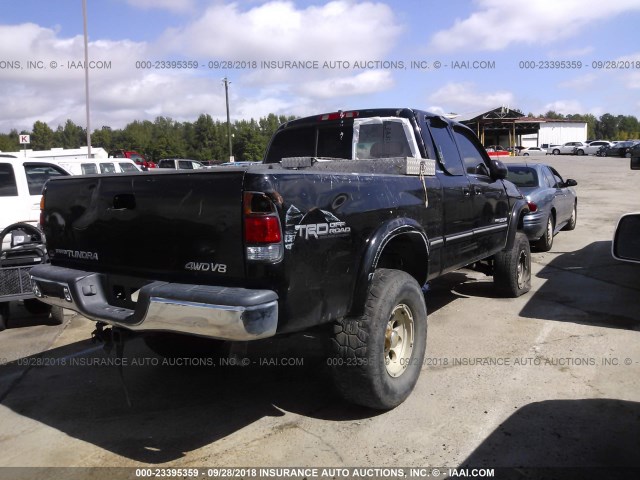 5TBBT4815YS105350 - 2000 TOYOTA TUNDRA ACCESS CAB LIMITED BLACK photo 4