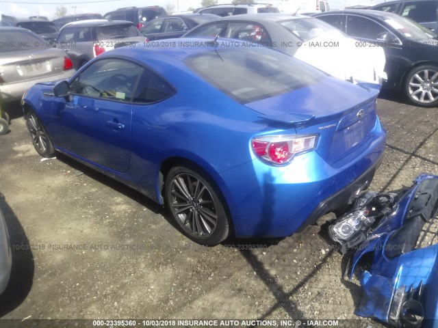 JF1ZCAC16E9605755 - 2014 SUBARU BRZ 2.0 LIMITED BLUE photo 3