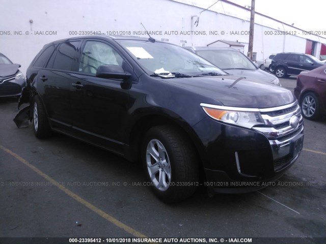 2FMDK3J93CBA46155 - 2012 FORD EDGE SEL BLACK photo 1