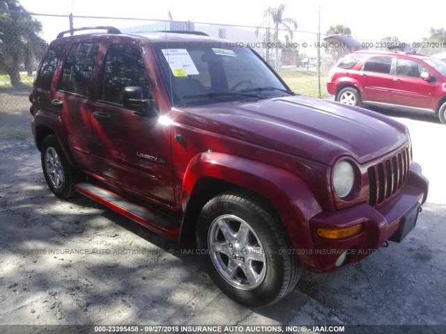 1J4GL58K33W557182 - 2003 JEEP LIBERTY LIMITED RED photo 1
