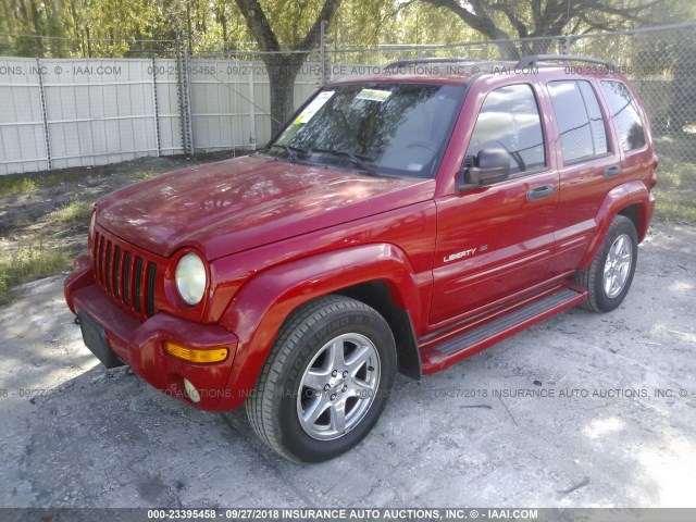 1J4GL58K33W557182 - 2003 JEEP LIBERTY LIMITED RED photo 2