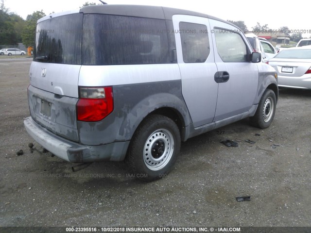 5J6YH27293L025054 - 2003 HONDA ELEMENT DX SILVER photo 4